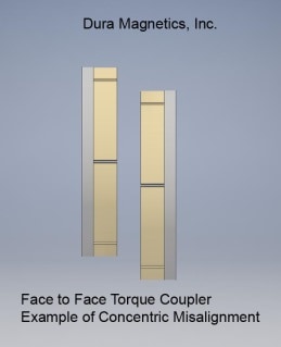 face to face torque coupler - example of concentric misalignment